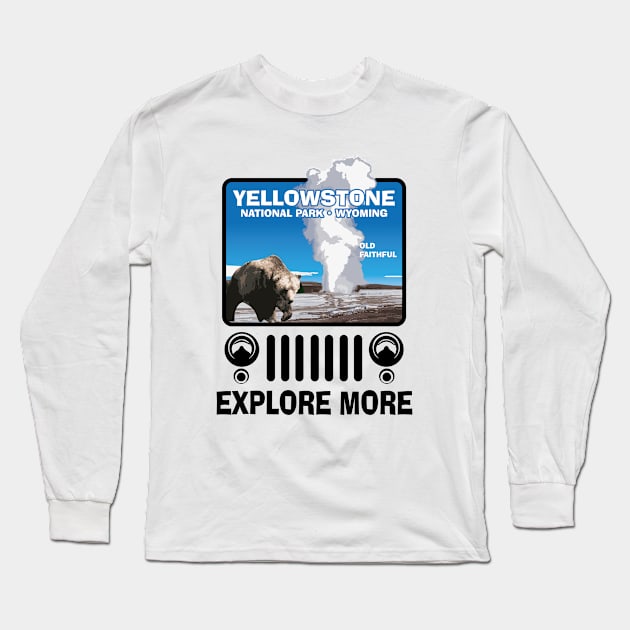 yellowstone national park Long Sleeve T-Shirt by ploxd